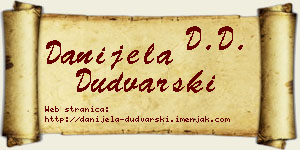 Danijela Dudvarski vizit kartica